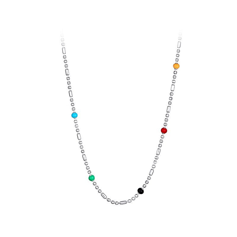 Niche Round Dopamine Grain Of Rice Necklaces