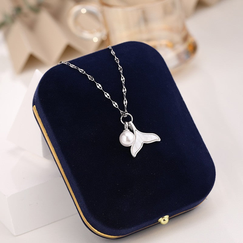 Women's Ocean Style Fish Ornament Random Match Titanium Necklaces