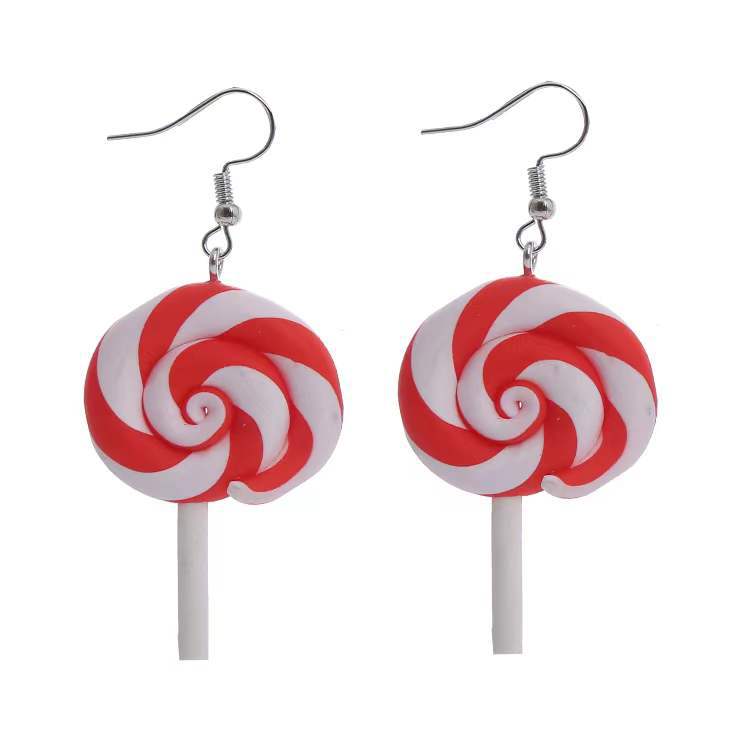 Personalized Colorful Lollipop Fun Handmade Ear Earrings