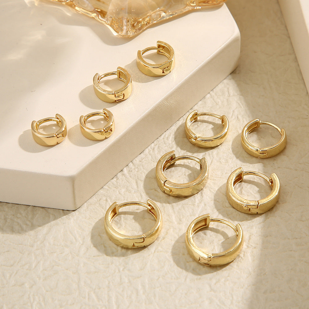 Fashion Simple Big High-grade Style Metal Ear Earrings