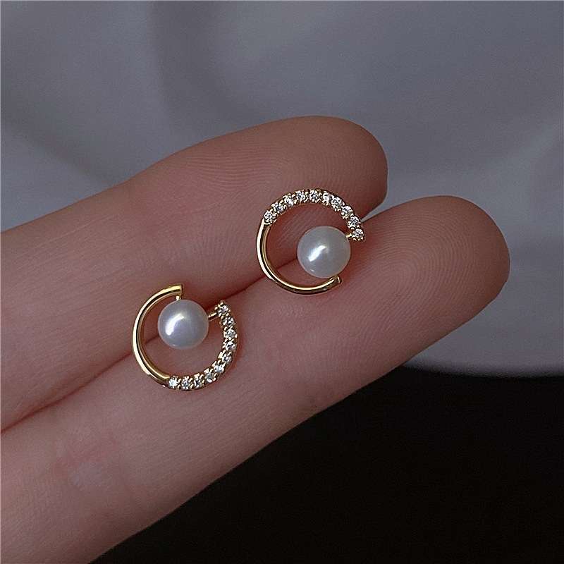 Women's Sier Pin Korean Style High Sense Special Earrings