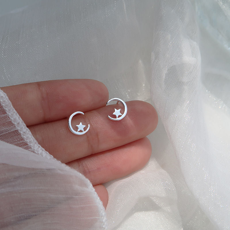 Women's Sterling Sier Simple Petite Niche Design Earrings