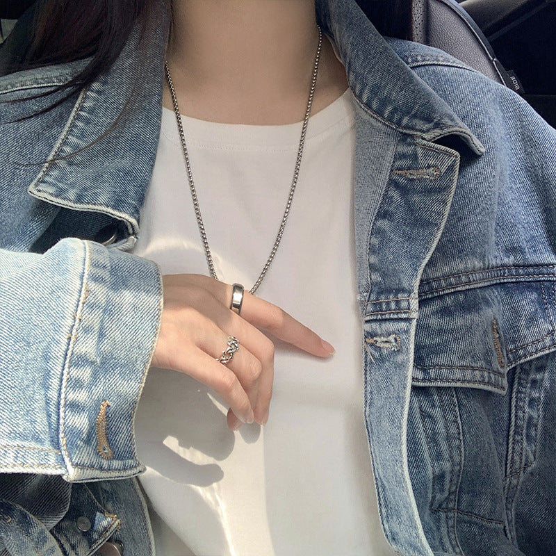 Women's Titanium Steel For Trendy Hip Hop Necklaces
