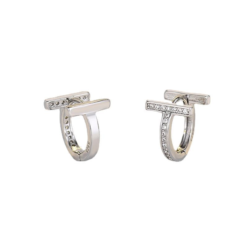 Full Diamond Ear Clip Yellow Gold Plated Earrings