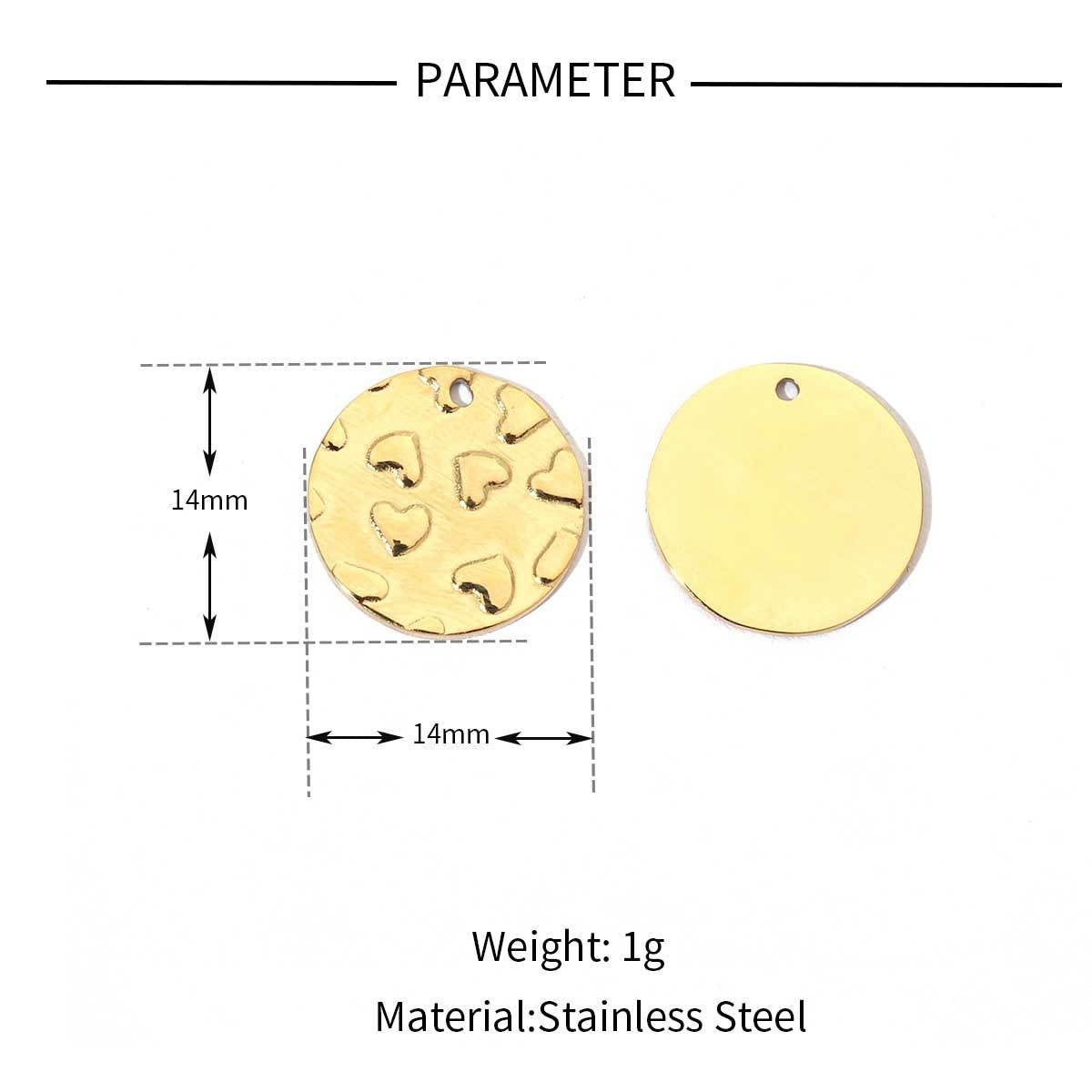 Peach Heart Wings Lock Stainless Steel Retro Titanium Pendants