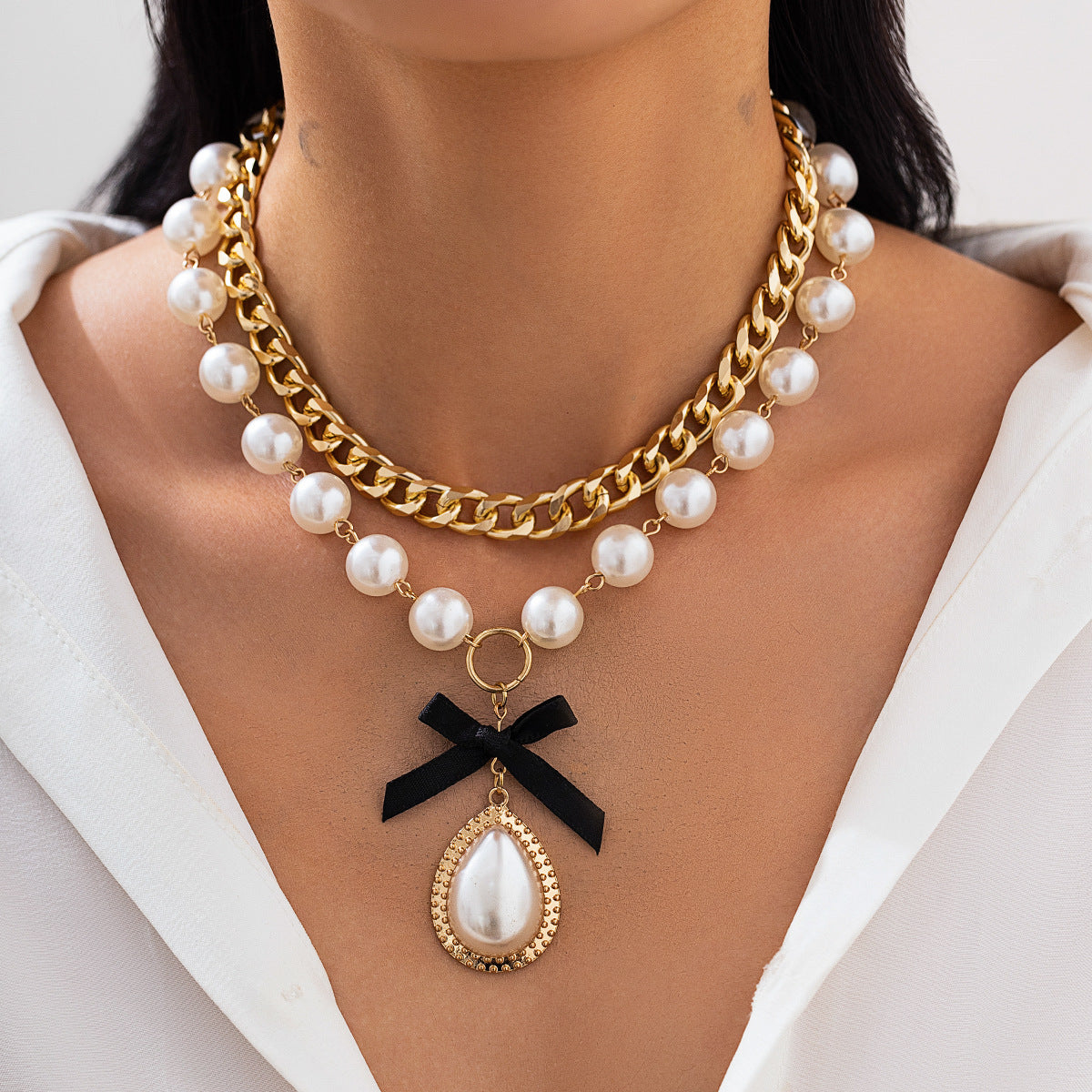 Ornament Fashion Alloy Beads Affordable Luxury Style Necklaces