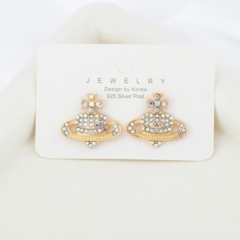 Needle High-grade Pearl Bow Flower Tulip Earrings