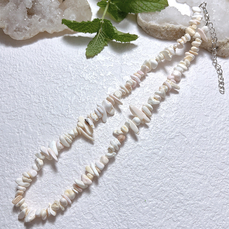Gravel Style Neck Chain Bohemian Agate Necklaces