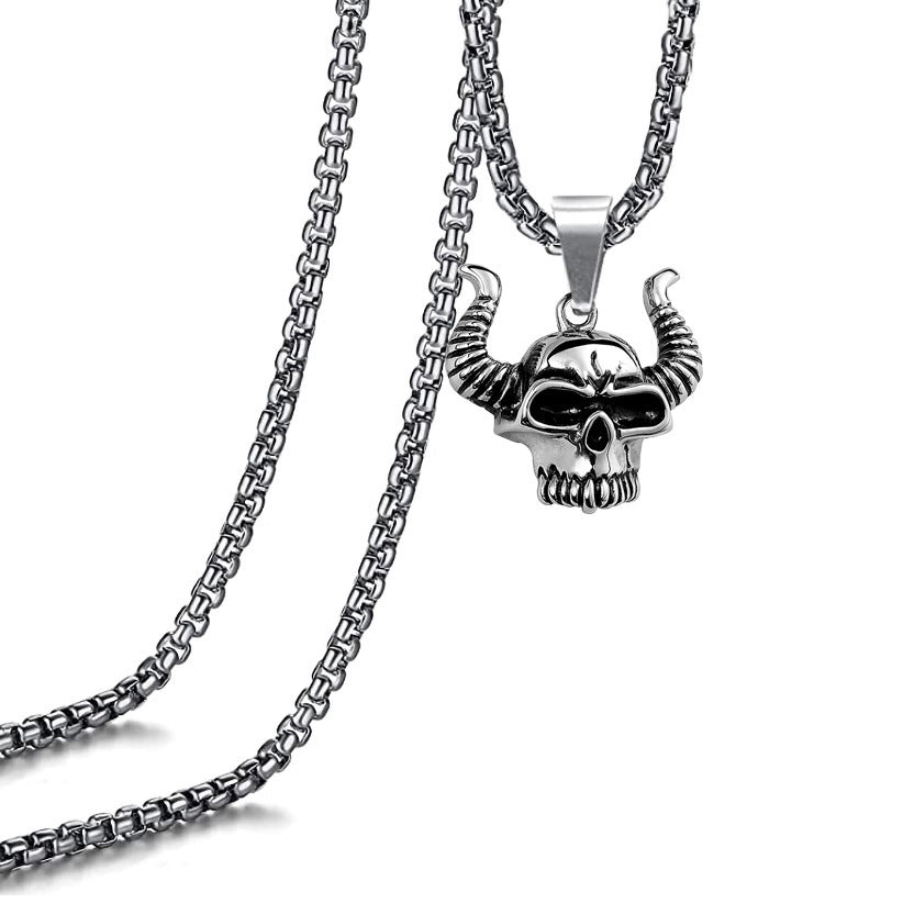 Popular Ornament Vintage Viking Boys Titanium Steel Necklaces