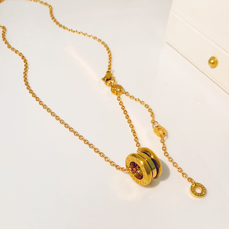 Women's Steel No Fading Roman Digital Spring Fashion Small Waist Necklaces