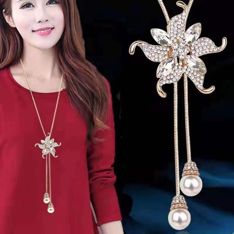 Women's Classic Sweater Chain Long Clothes Accessories Necklaces