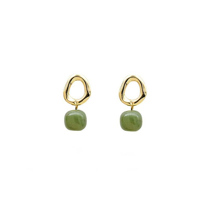Jade Light Luxury High-grade Ear Clip Mosquito Earrings
