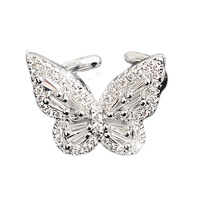 Super Fairy Zircon Butterfly Open Index Rings