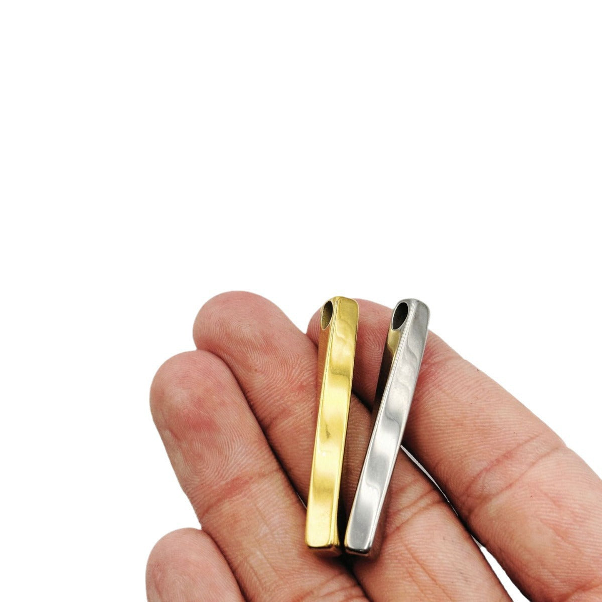 Steel Twist Stick Spiral Strip Mobius Pendants