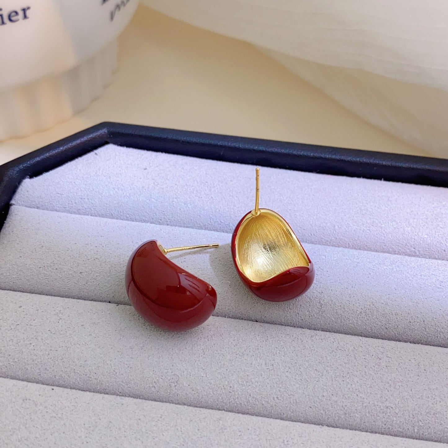 Enamel Drip Glazed Color Female Tide Earrings