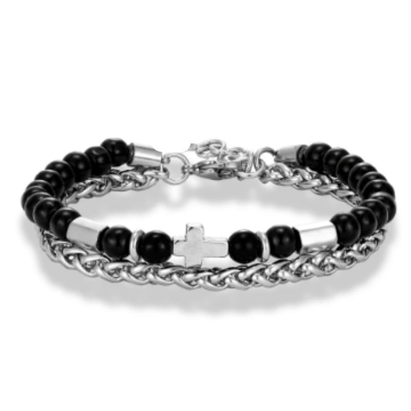 Men's Steel String Beads Ornament Jewelry Lion's Bracelets