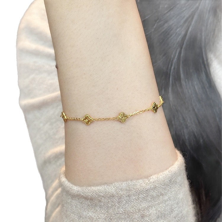 Women's Laser Lucky Four-leaf Clover Exquisite High-grade Bracelets