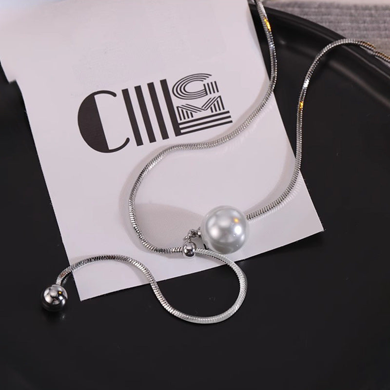 Women's Pearl Sweater Chain Light Luxury Temperament Necklaces