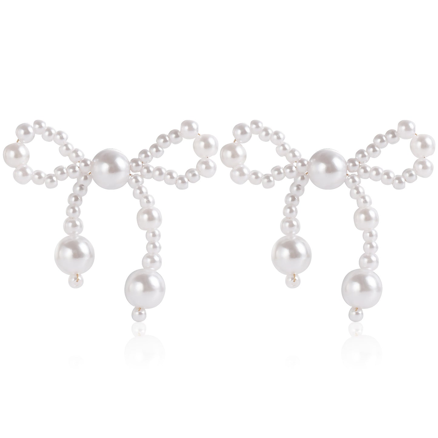 Women's Ornament Retro Imitation Pearl Bowknot Floral Earrings