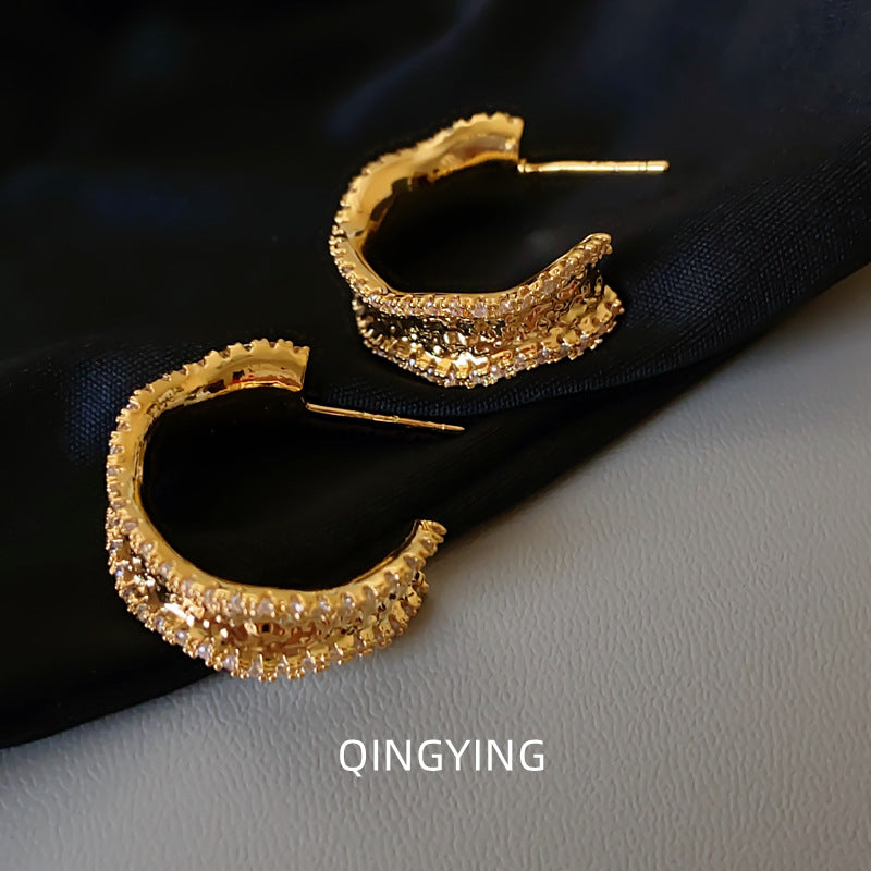 Women's Irregular Design High-grade Light Luxury Temperament Earrings