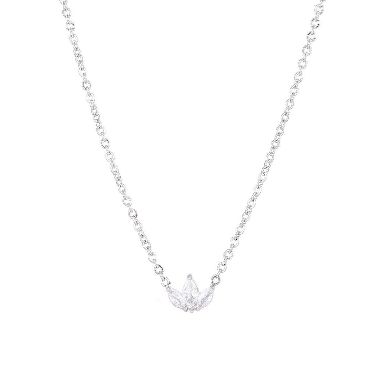 Korean Style Fashion Inlaid Zircon Grass Necklaces
