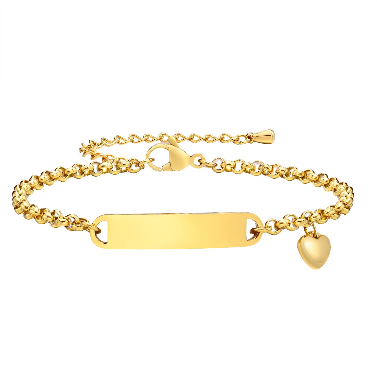 Women's & Children's Fashion Blank Curved Can Carve Writing Bracelets