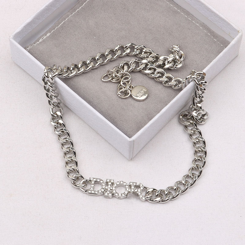 Straps Letter Hip Hop Cool Short Necklaces
