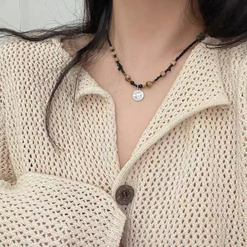 Women's Beaded For Design High-grade Butterfly Clavicle Necklaces