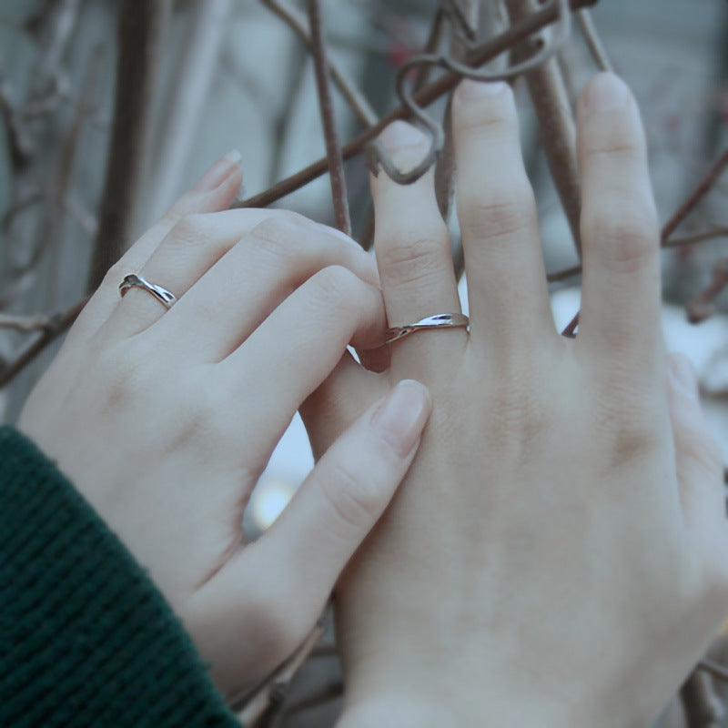 Pair Style Niche Personality Boys Opening Rings