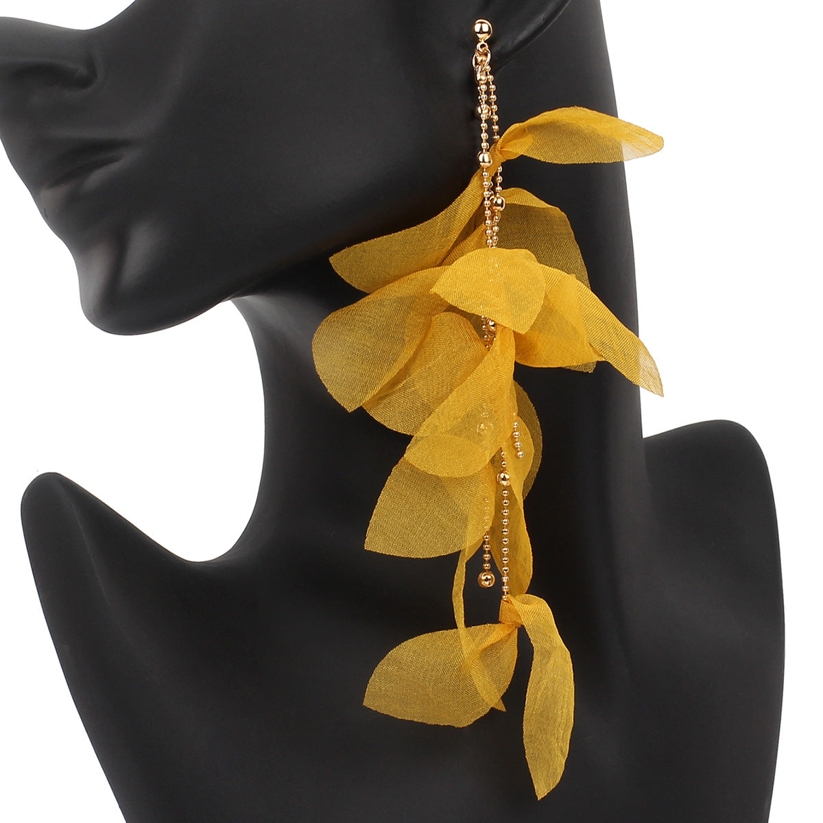 Women's Fabric Handmade Fashion Design Long Fairy Earrings