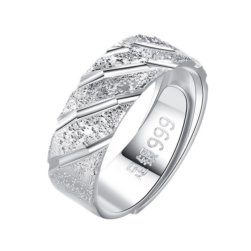 Men's Pure Sier Sier-plated Domineering Adjustable Mouth Rings