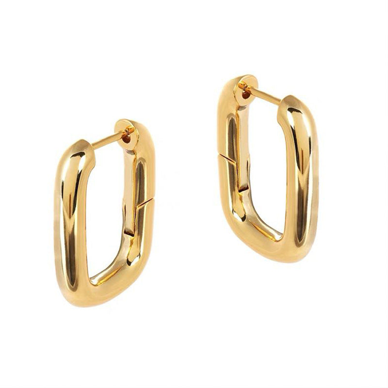 Retro Simple Geometric U-shaped Niche Style Circle Clip Refined Ear Buckle