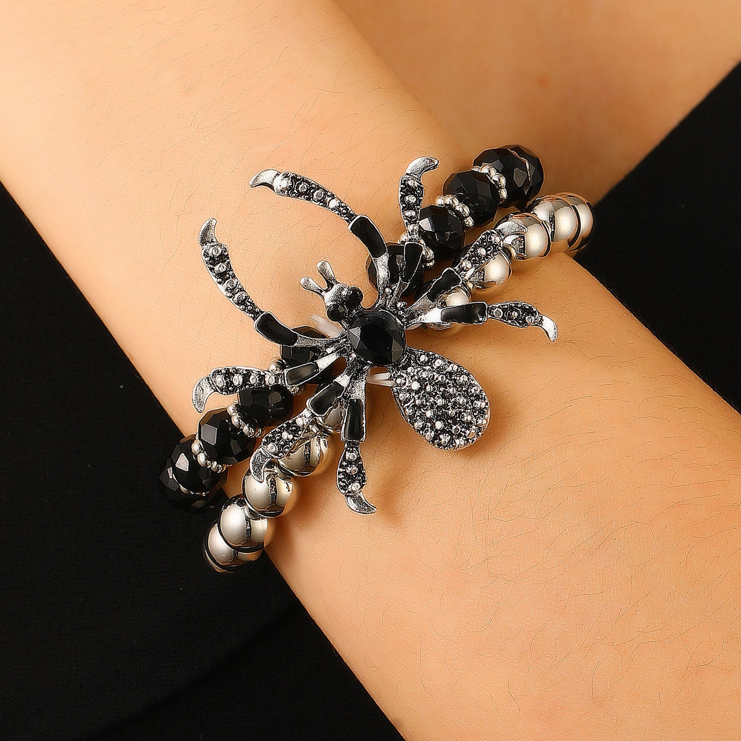 Exaggerated Halloween Diamond Spider Suit Female Necklaces
