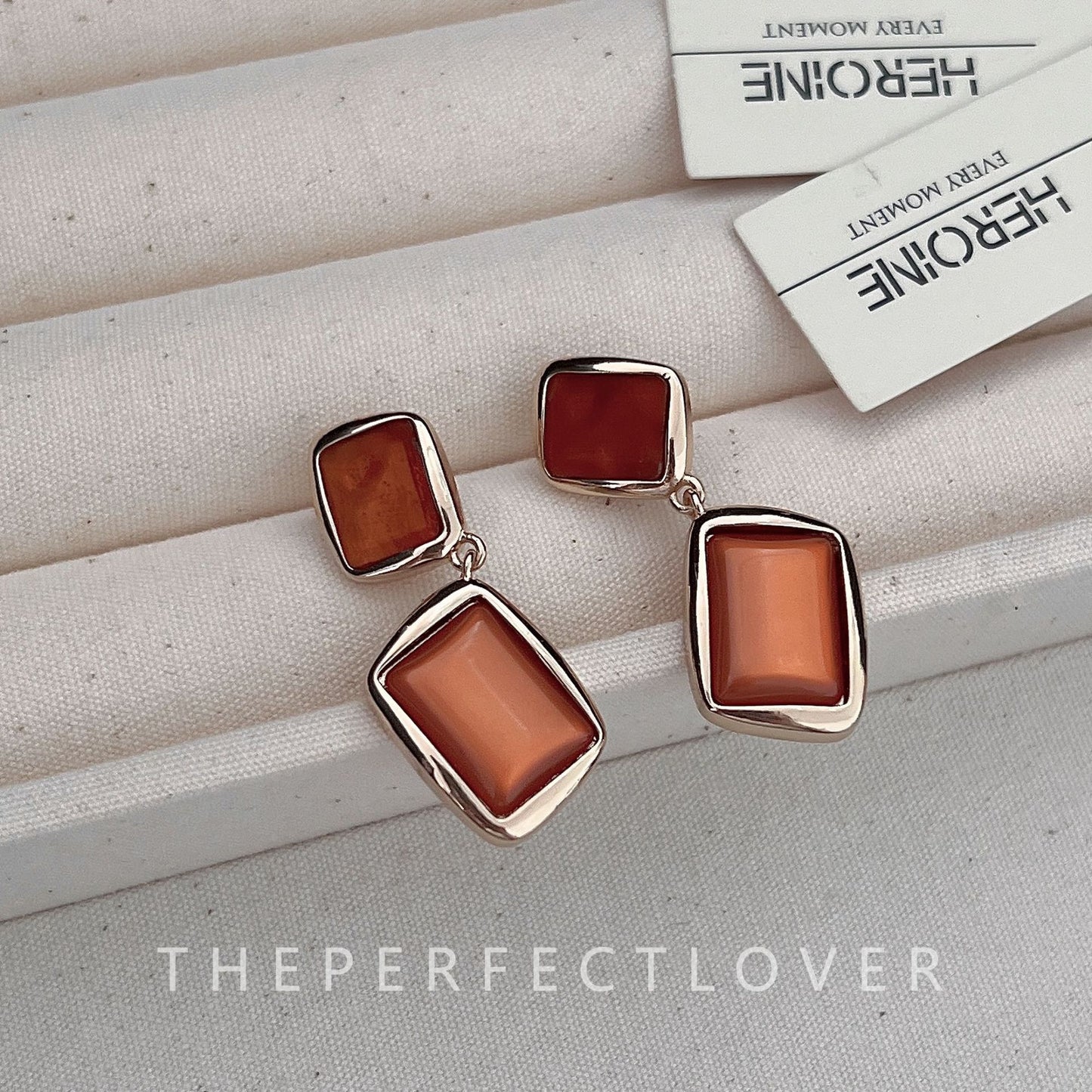 Women's Red Series Combination Elegant Geometric Enamel Craft High-grade Design Rings