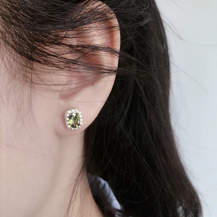 Gemstone Without Piercing Mosquito Coil Ear Rings