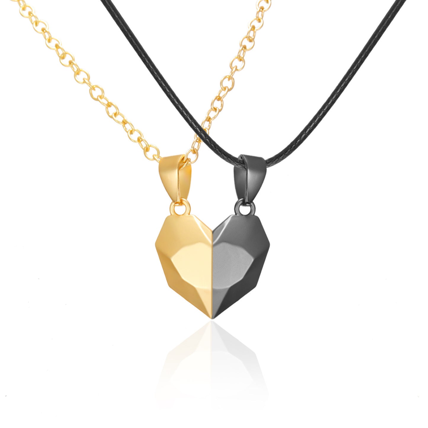 Women's Stone Heartbreak Clavicle Chain Heart Couple Necklaces