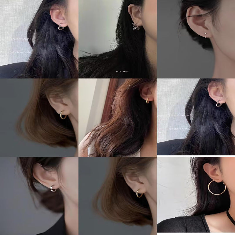 Women's Simple Ear Clip Sterling Sier High-grade Quality Earrings