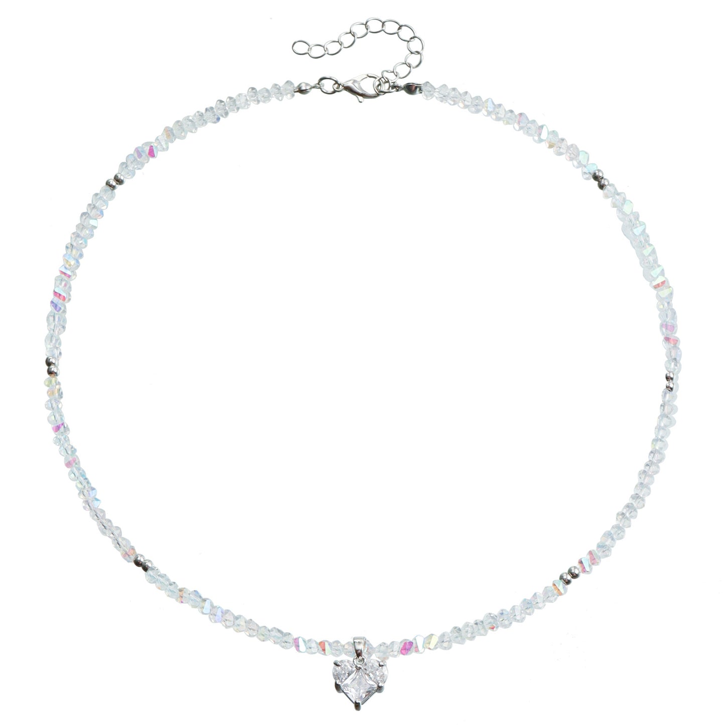 High Sense Niche Love Clavicle Chain Glass Beads Necklaces