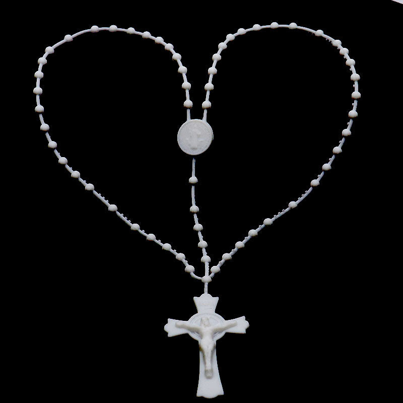 Flexible Glue Color Luminous Fluorescence Rosary Necklaces