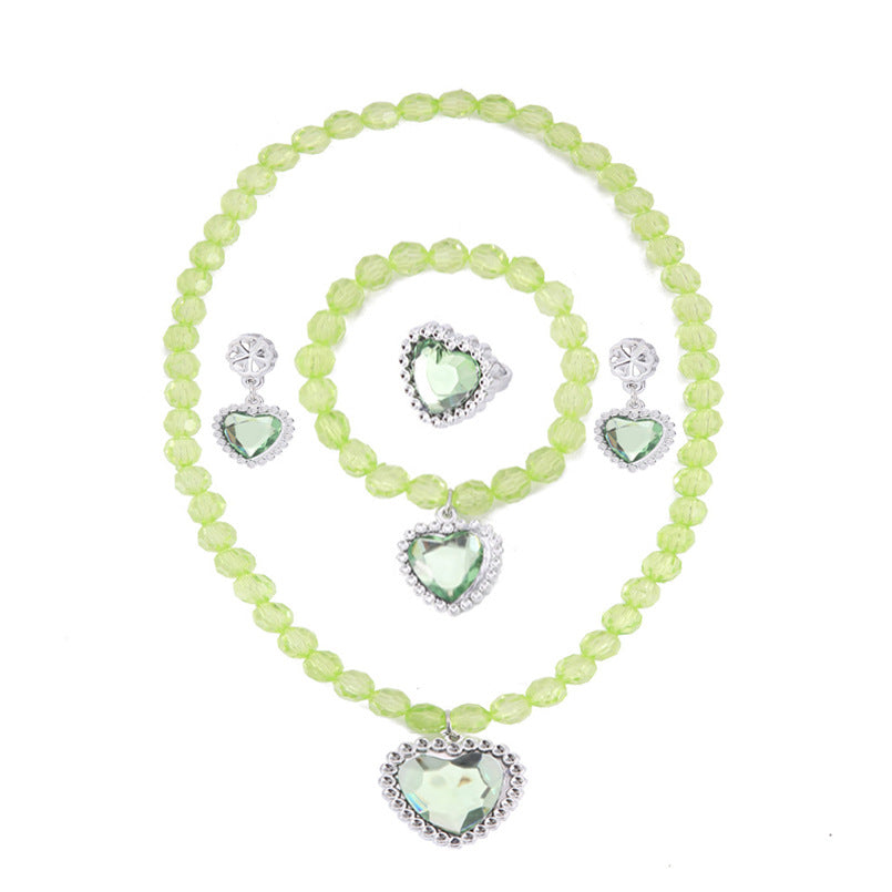 Frozen Princess Elsa Crystal Set Dress Necklaces