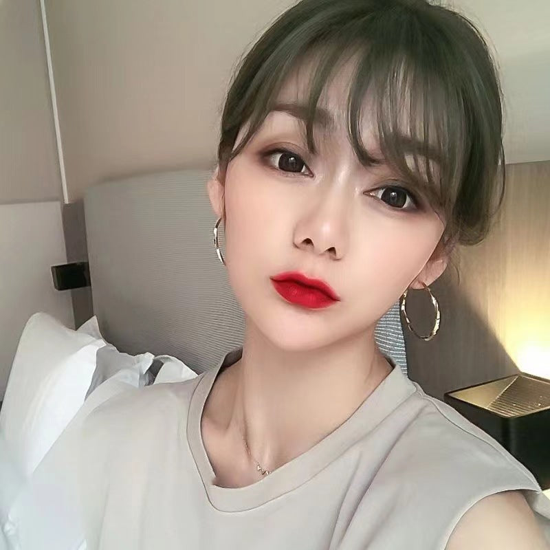 Needle Geometric Ear Circle Temperament Wild High Sense Design Earrings