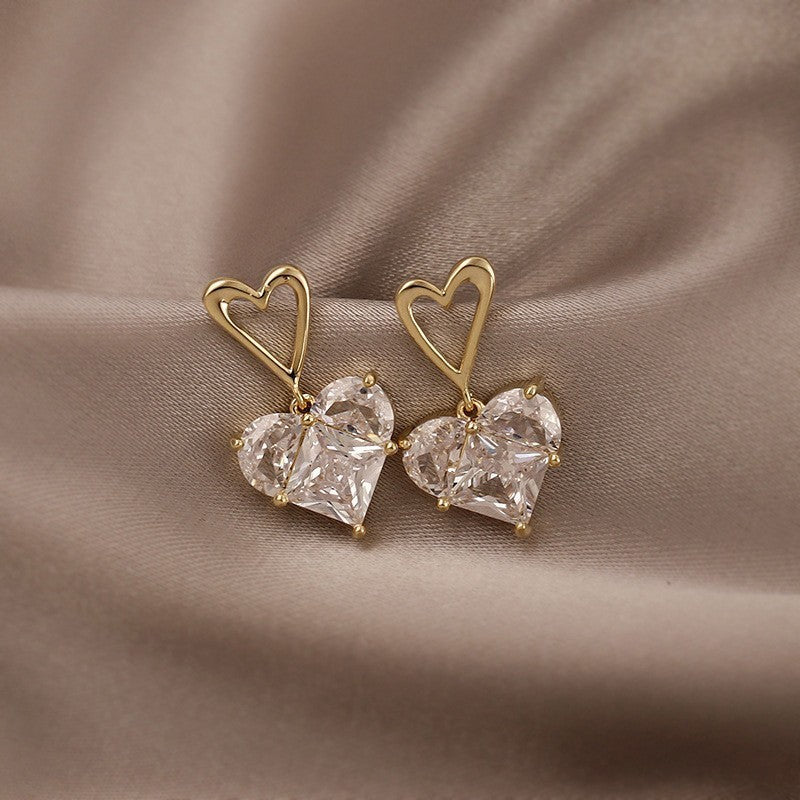 Needle High-grade Pearl Bow Flower Tulip Earrings