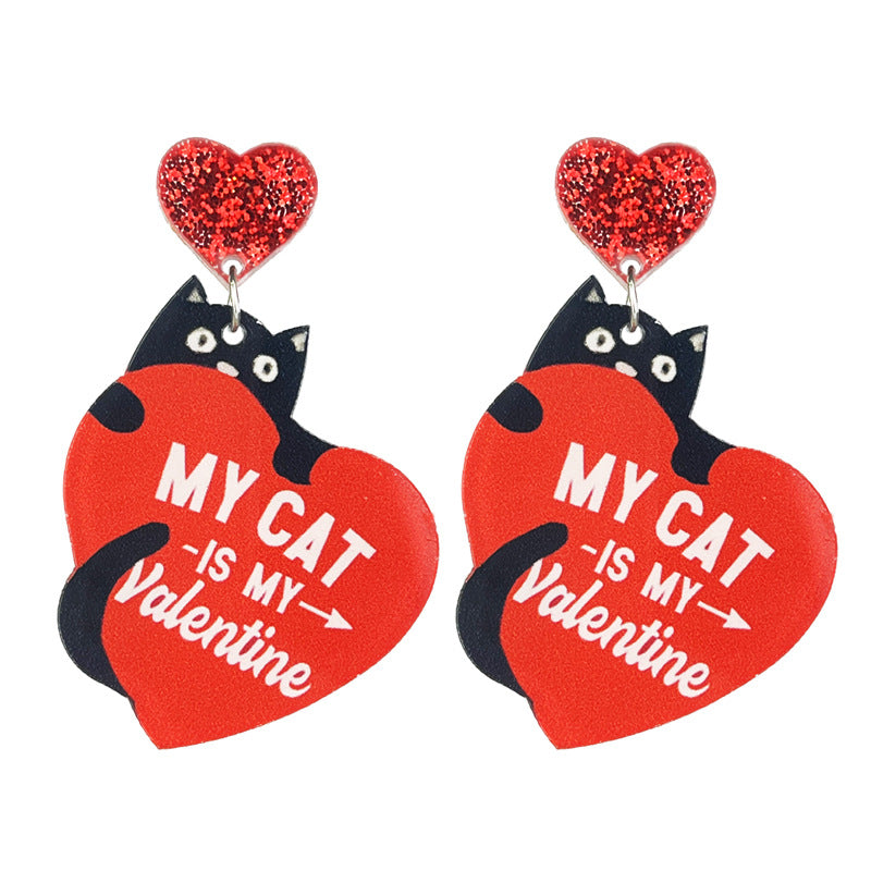 Jewelry For Valentine's Day Acrylic Single Earrings