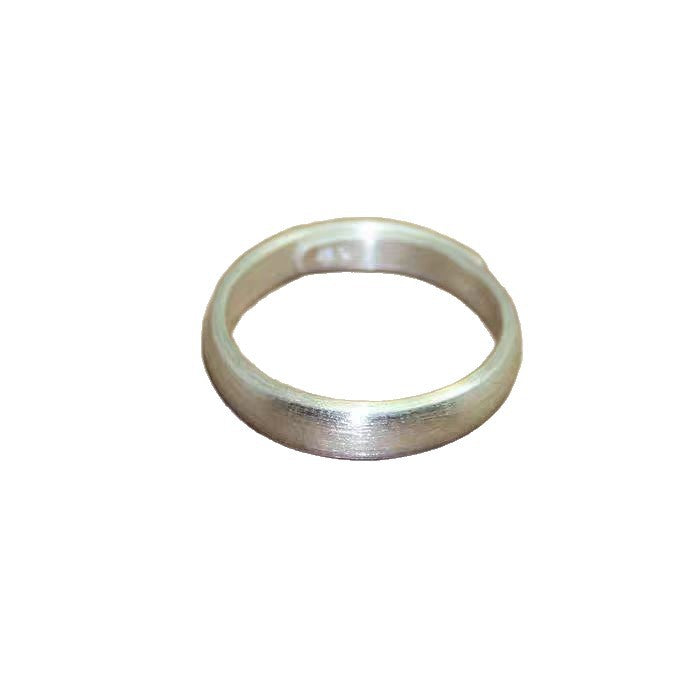 Women's & Men's Handmade Simple Flat Frosted Couple Creativity Rings