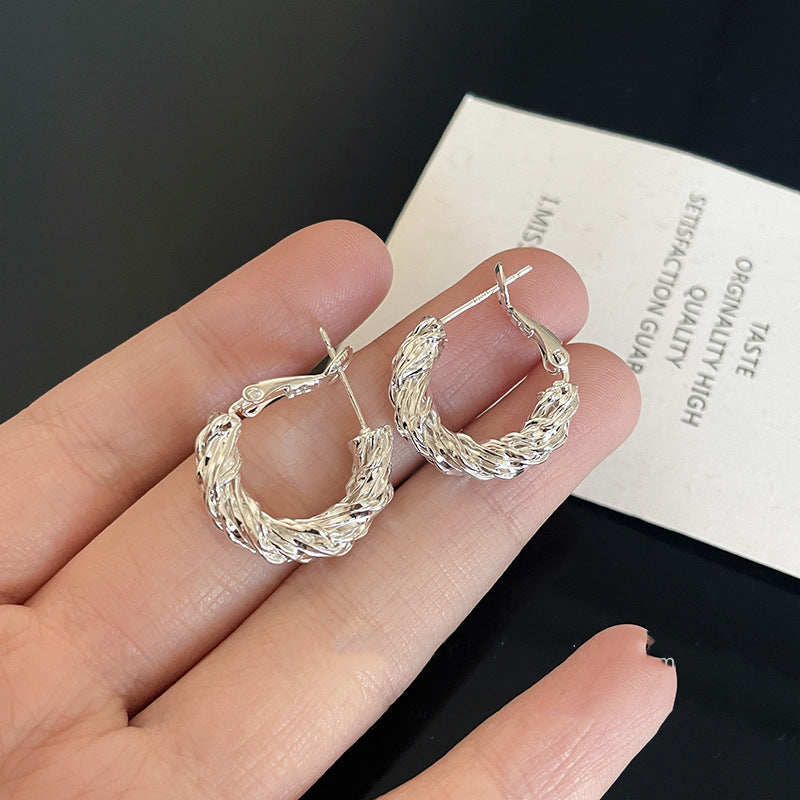 Women's Wind Irregular Twisted Ear Unique High Sense Earrings