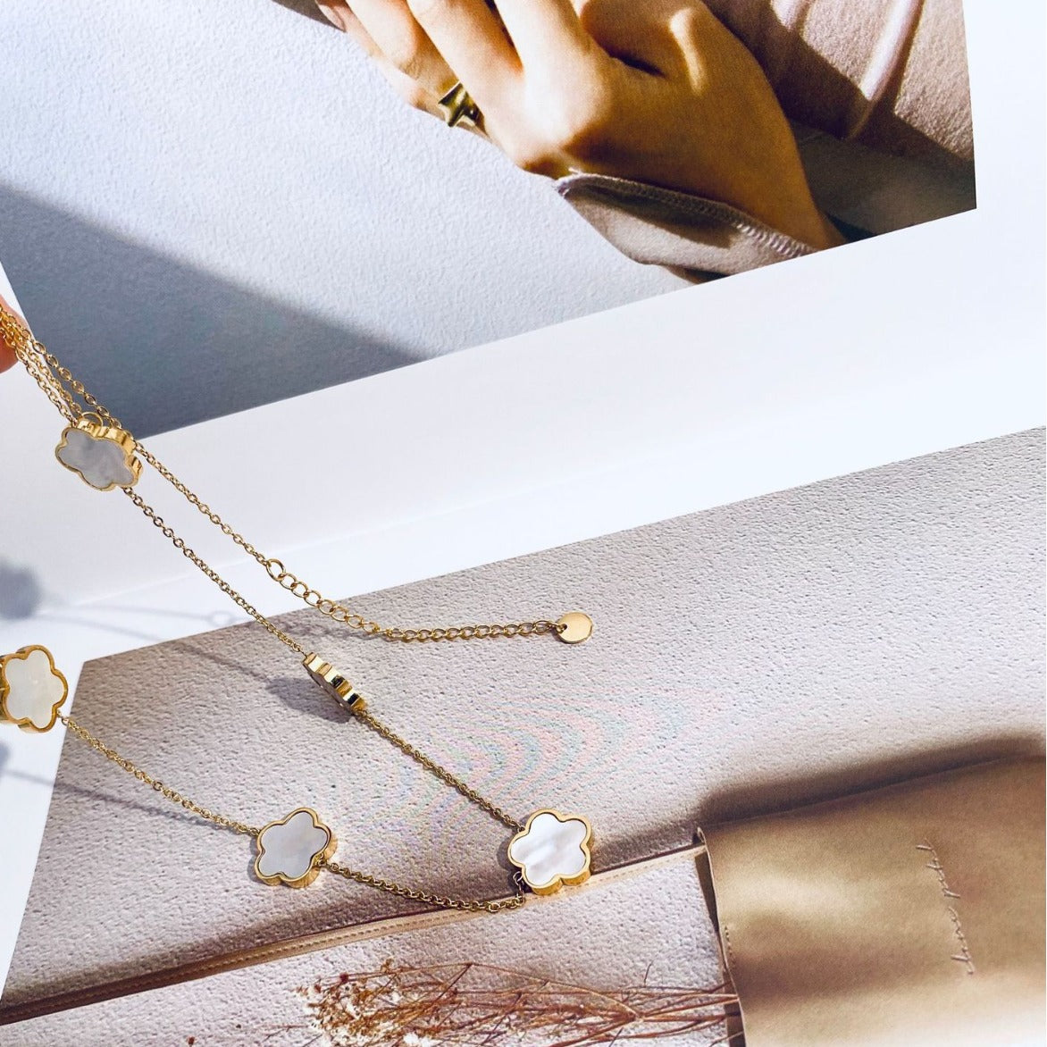 Four-leaf Clover Pork Belly Titanium Steel Female Light Luxury Necklaces