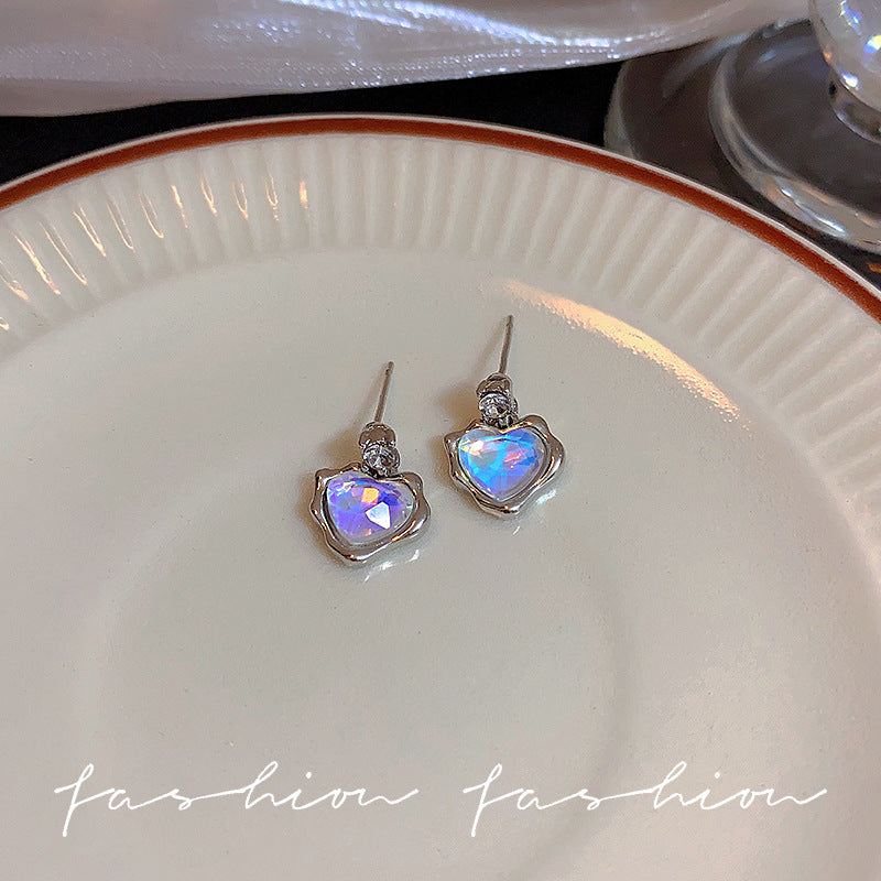 Women's Blue Starry Sky For Pentagram Rhinestone Earrings