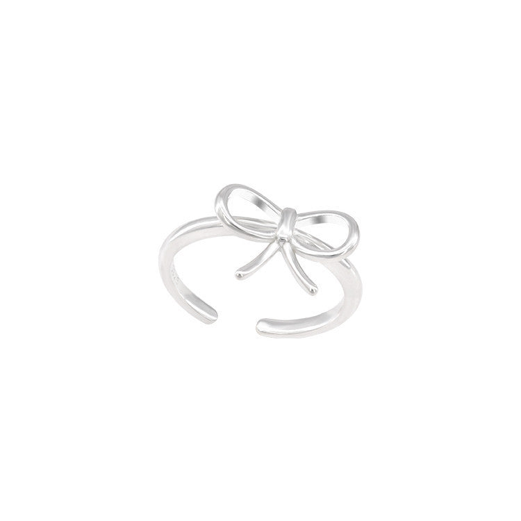 Women's Pearl Bow Elastic Cross Light Luxury Rings