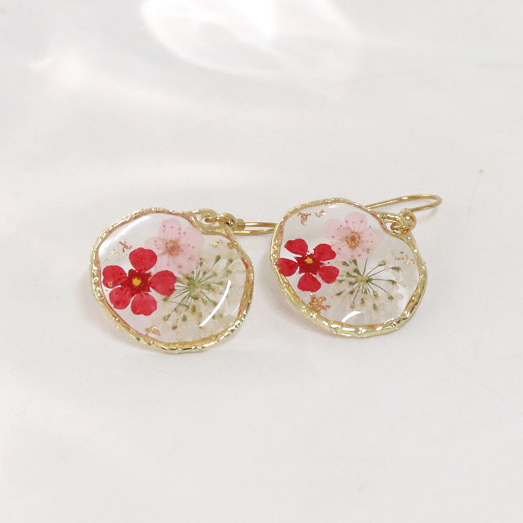Irregular Round Sweet Alyssum Real Flower Rings