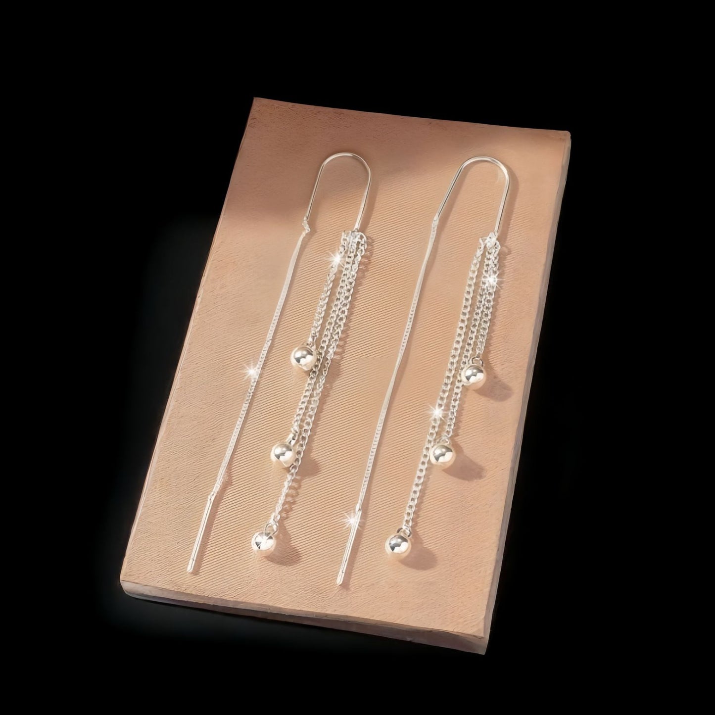Women's Long Beads Eardrops Light Luxury Unique Super Fairy Ear Line